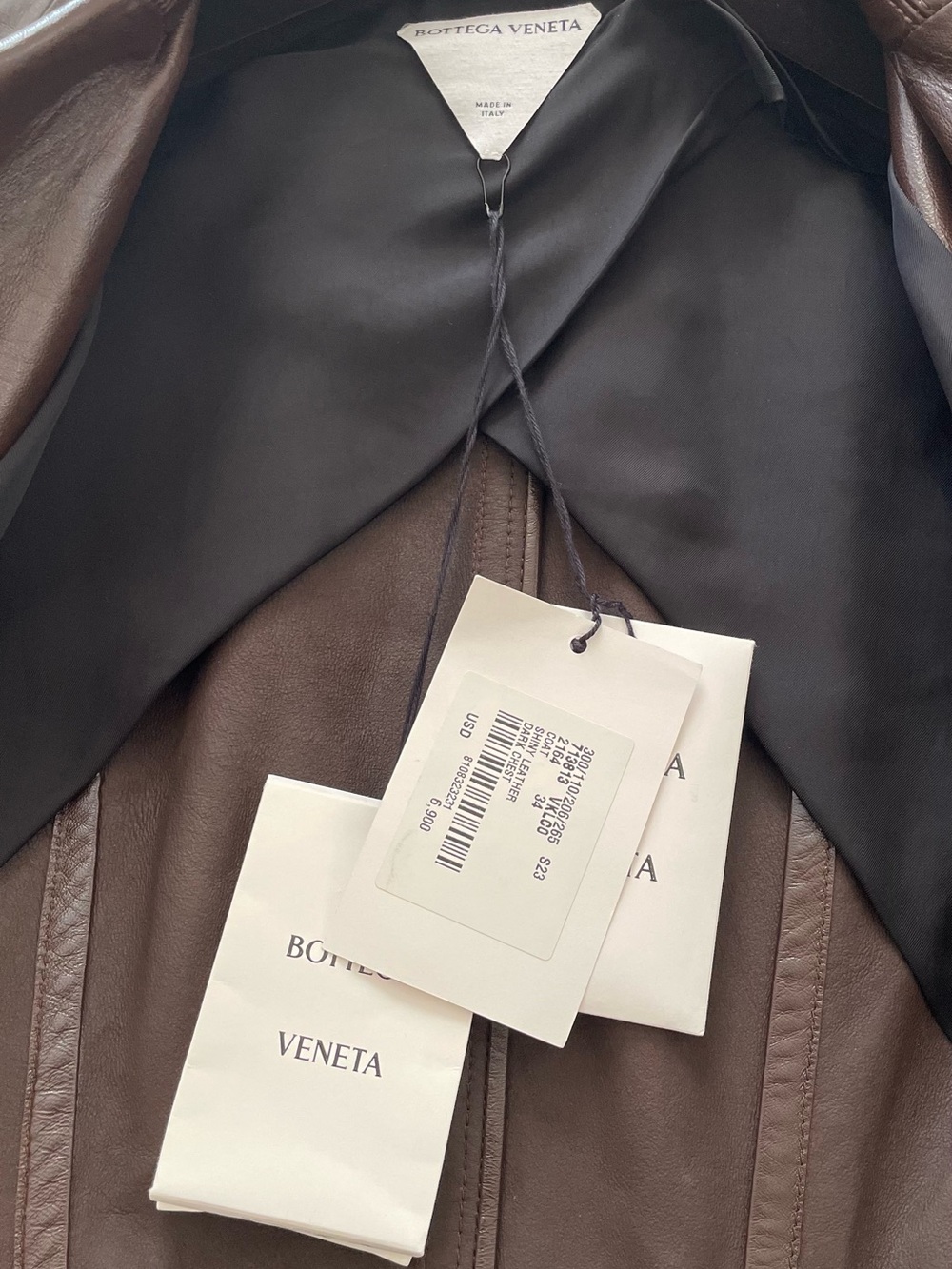 Bottega Veneta Brown Leather Belted Trench Coat (NWT) - Picture 12 of 13